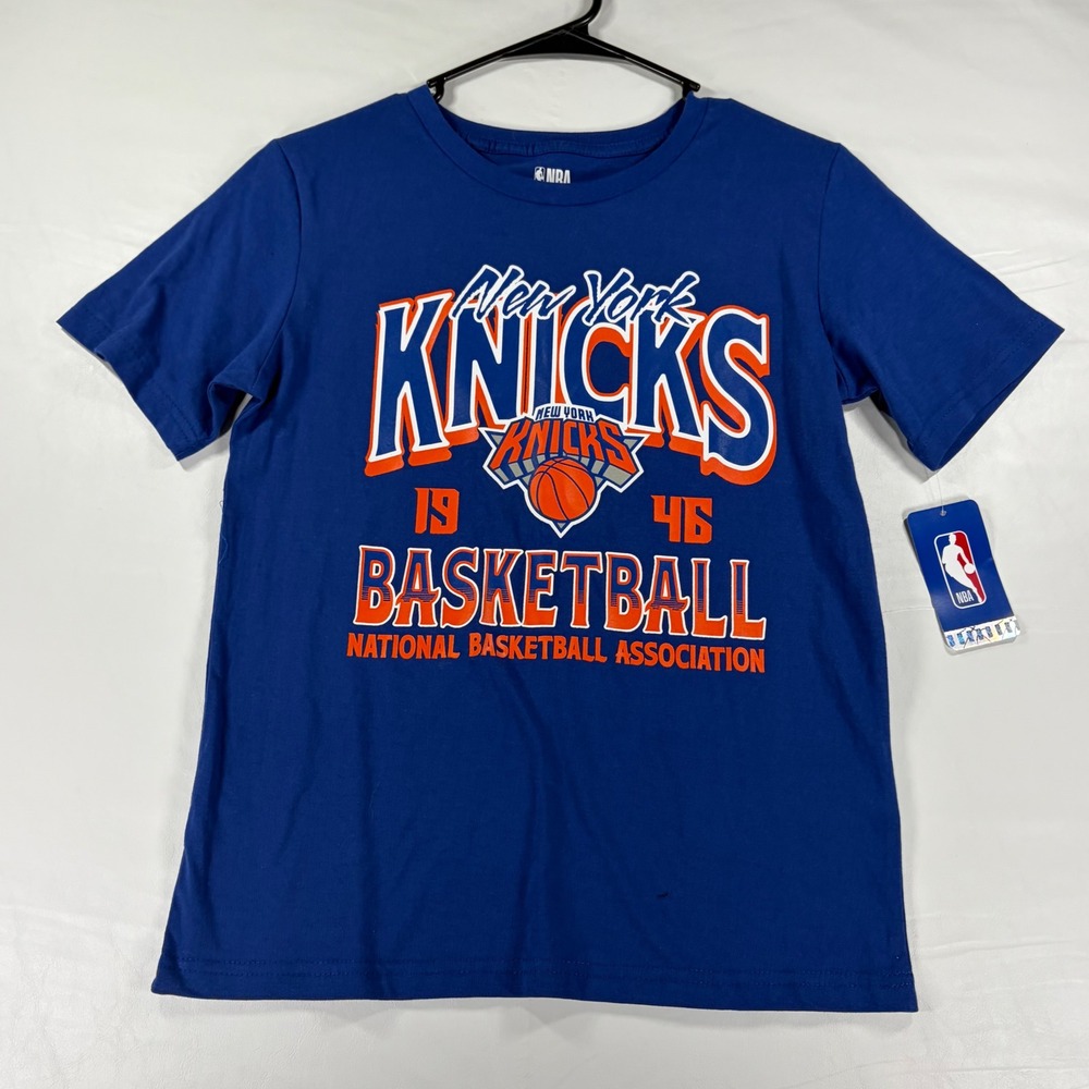 NBA New York Knicks Youth Royal Blue Graphic T-Shirt Size Large 12-14 New Tags - Picture 2 of 7